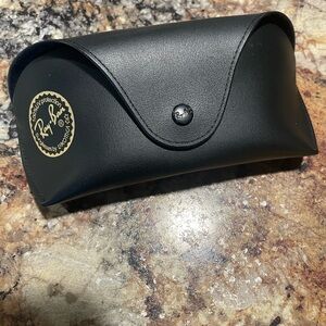 Ray-Ban Black Sunglasses Case with Gold Logo